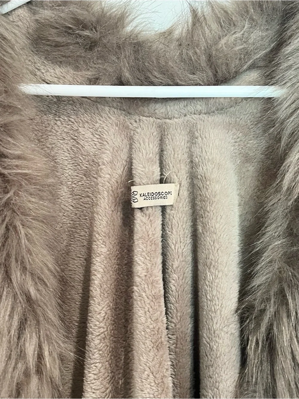 Plush Faux-Fur Trim Brown Cape. Worn one time!!